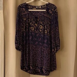 Billabong Floral Blouse - Purple and Pink